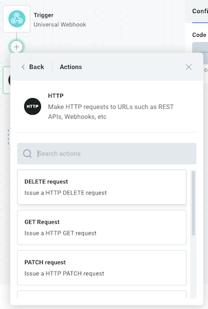 Add http connector step