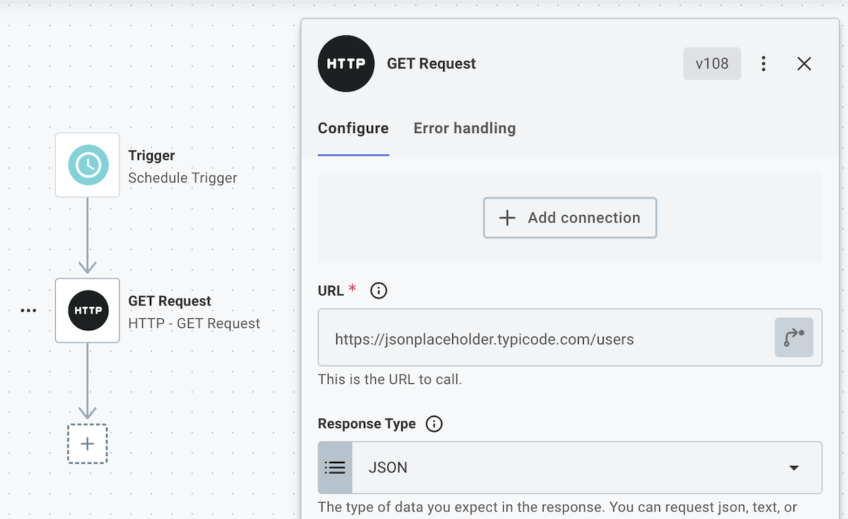 Configure HTTP GET step