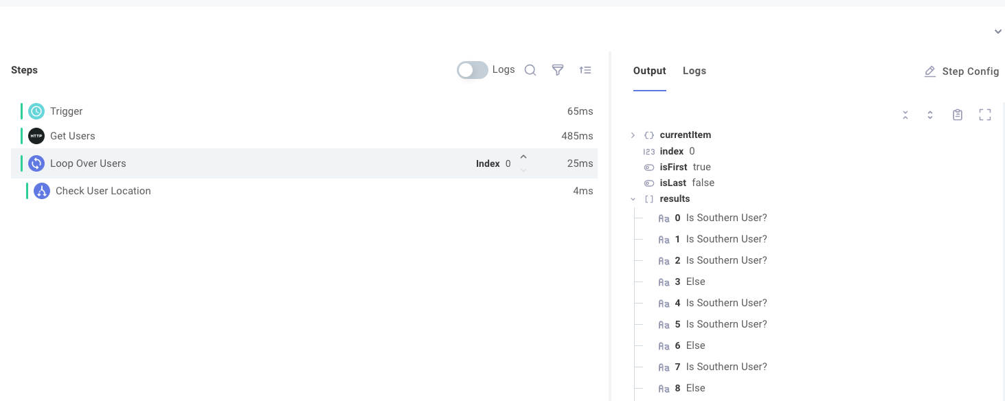 Configure branch step