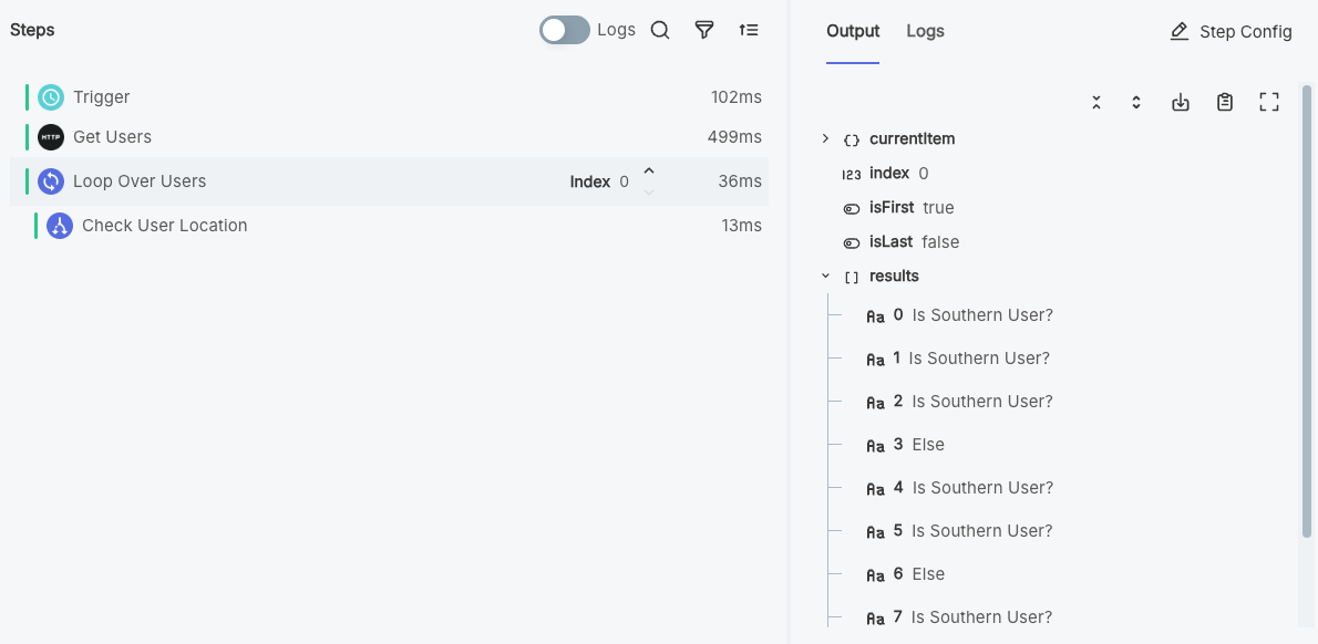 Configure branch step