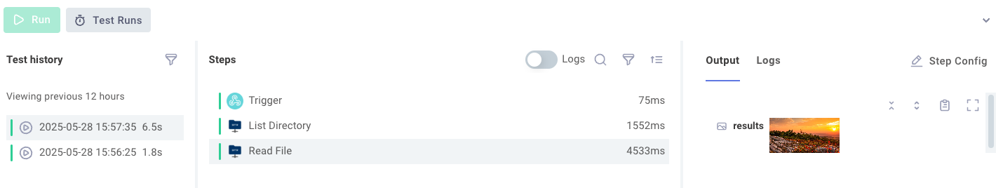 SFTP list read file